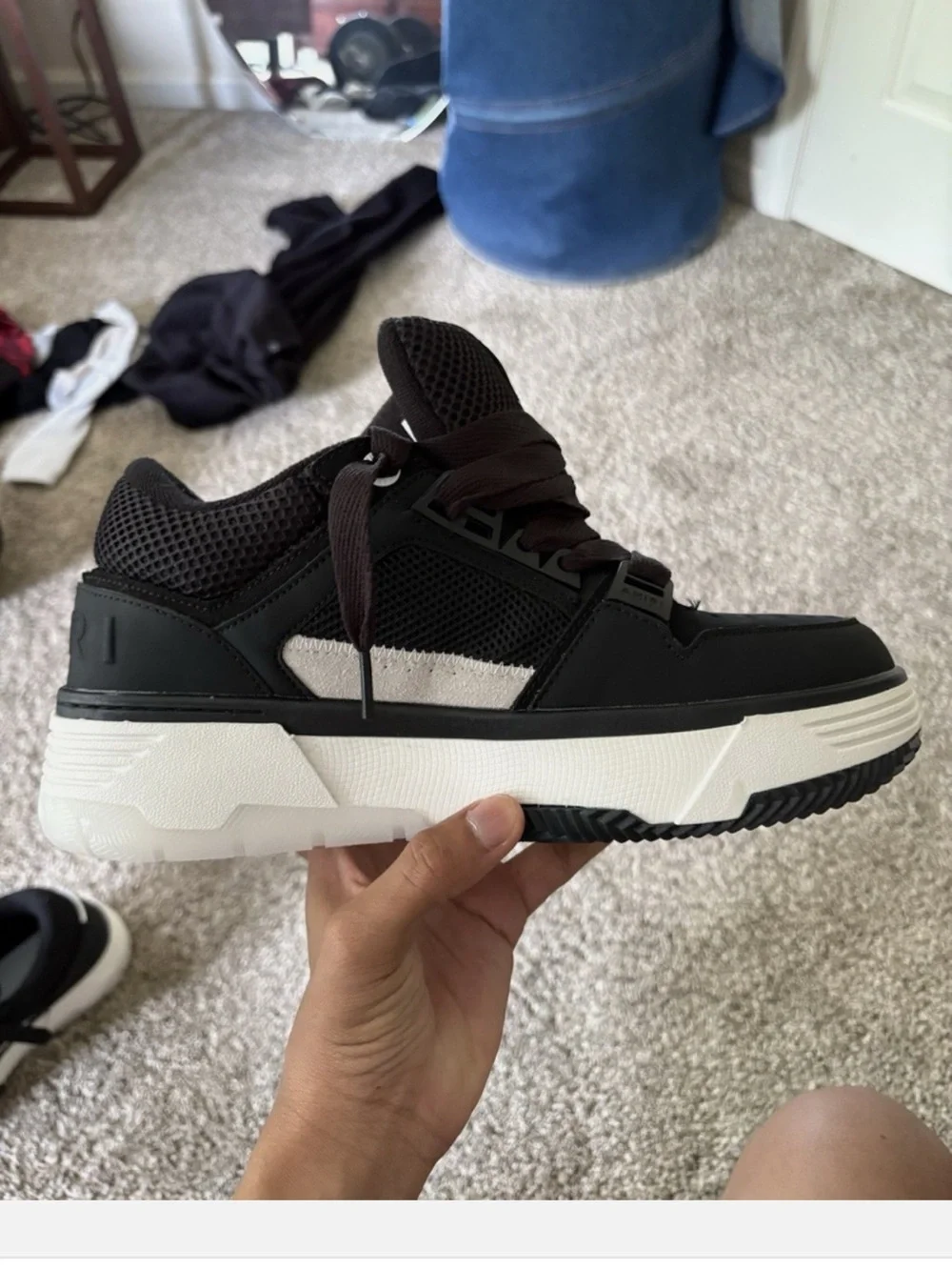 AMIRI Black and White MA-1 Low-Top Sneakers